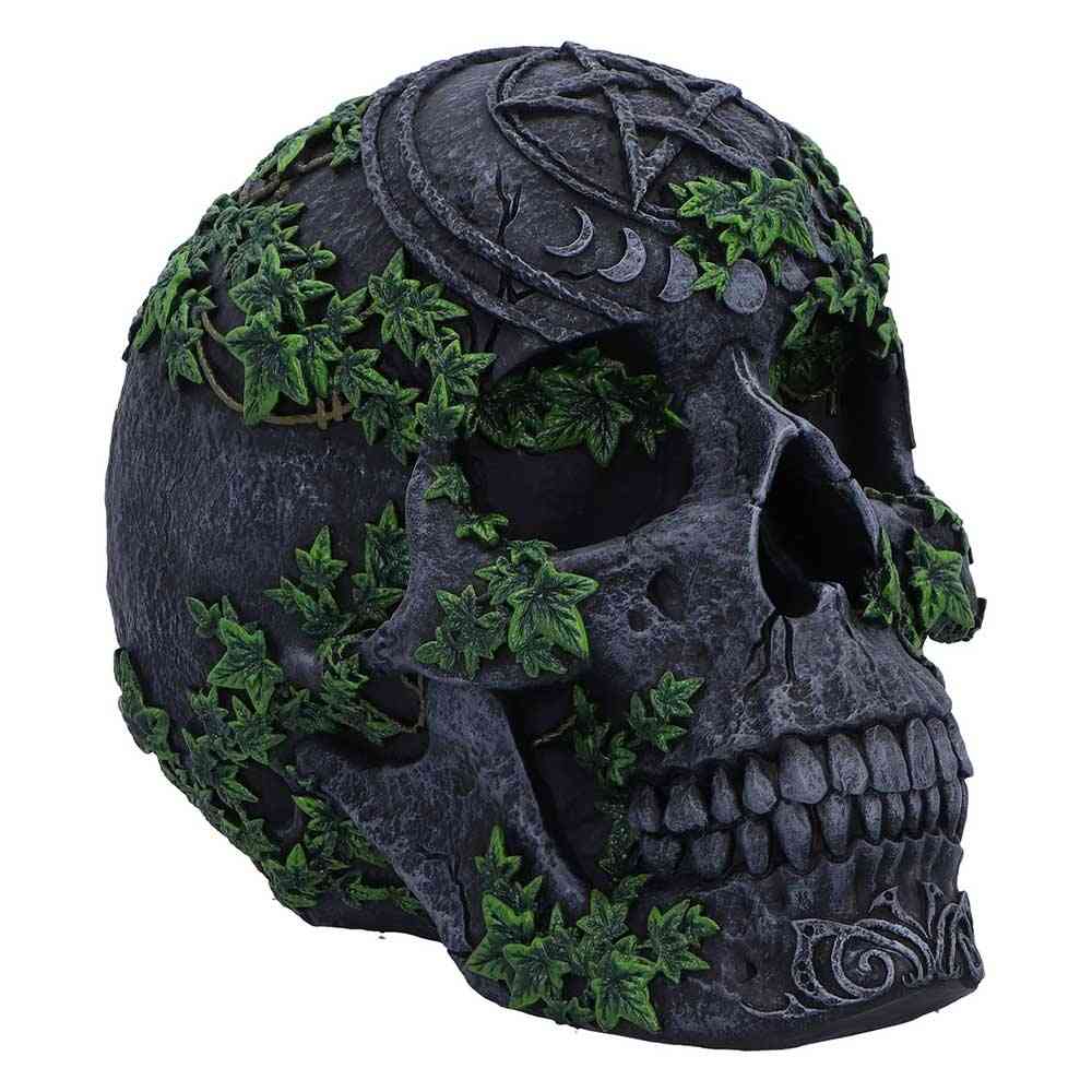 Nemesis Now - Aged Pentagram Skull Figurine - Skull - Black/Green